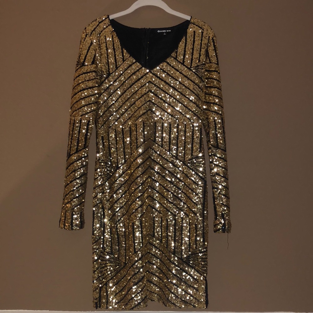 Gianni Bini gold sequin dress